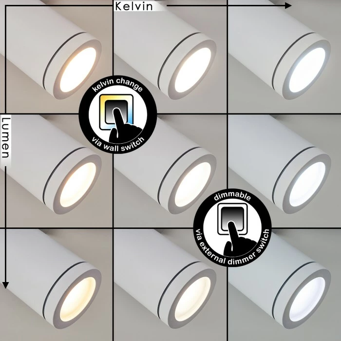 Hofstein Hakamken Deckenleuchte Weiß, 4-flammig 2 Hofstein Hakamken Deckenleuchte Weiß, 4-flammig – Bild 2