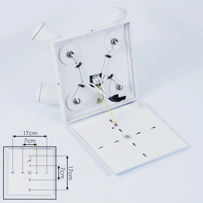 Hofstein Hakamken Deckenleuchte Weiß, 4-flammig 5 Hofstein Hakamken Deckenleuchte Weiß, 4-flammig – Bild 5