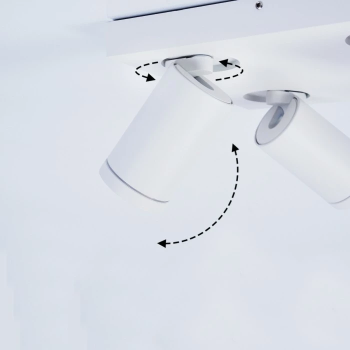 Hofstein Hakamken Deckenleuchte Weiß, 4-flammig 6 Hofstein Hakamken Deckenleuchte Weiß, 4-flammig – Bild 6