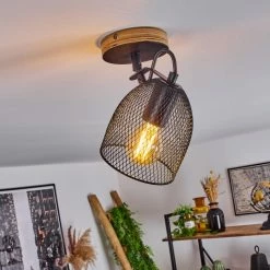 Hofstein Hakvaag Deckenleuchte Schwarz, Holz dunkel, 1-flammig 22 Hofstein Hakvaag Deckenleuchte Schwarz, Holz dunkel, 1-flammig -Bürolampen Verkäufe hakvaag deckenleuchte h3433751 8