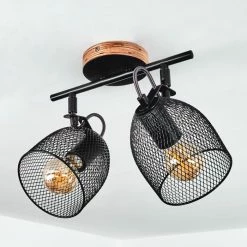 Hofstein Hakvaag Deckenleuchte Schwarz, Holz dunkel, 2-flammig -Bürolampen Verkäufe hakvaag deckenleuchte h3433799 7