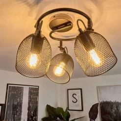 Hofstein Hakvaag Deckenleuchte Schwarz, Holz dunkel, 3-flammig -Bürolampen Verkäufe hakvaag deckenleuchte h3433829 7