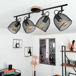 Hofstein Hakvaag Deckenleuchte Schwarz, Braun, 4-flammig -Bürolampen Verkäufe hakvaag deckenleuchte h3433843 9