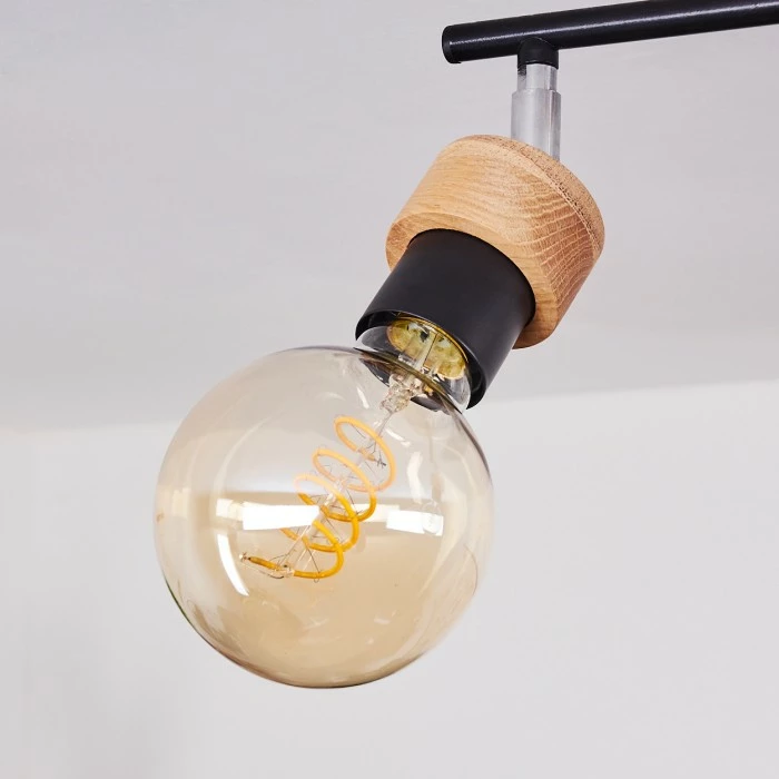 Hofstein Harran Deckenleuchte Chrom, Schwarz, Braun, 2-flammig 3 Hofstein Harran Deckenleuchte Chrom, Schwarz, Braun, 2-flammig – Bild 3