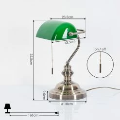 Hofstein Havsta Bankerlampe Altmessing, 1-flammig -Bürolampen Verkäufe havsta bankerlampe h3422625 3