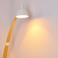 Hofstein Higashi Stehleuchte Weiß, Holz hell, 1-flammig -Bürolampen Verkäufe higashi stehleuchte h3358191 12