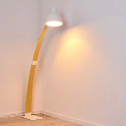 Hofstein Higashi Stehleuchte Weiß, Holz hell, 1-flammig -Bürolampen Verkäufe higashi stehleuchte h3358191 8