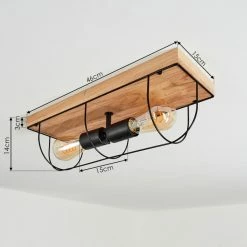 Hofstein Hodne Deckenleuchte Schwarz, Naturfarben, 2-flammig 12 Hofstein Hodne Deckenleuchte Schwarz, Naturfarben, 2-flammig -Bürolampen Verkäufe hodne deckenleuchte h3434857 2
