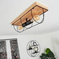 Hofstein Hodne Deckenleuchte Schwarz, Naturfarben, 2-flammig 18 Hofstein Hodne Deckenleuchte Schwarz, Naturfarben, 2-flammig -Bürolampen Verkäufe hodne deckenleuchte h3434857 8