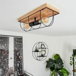 Hofstein Hodne Deckenleuchte Schwarz, Naturfarben, 2-flammig 19 Hofstein Hodne Deckenleuchte Schwarz, Naturfarben, 2-flammig -Bürolampen Verkäufe hodne deckenleuchte h3434857 9