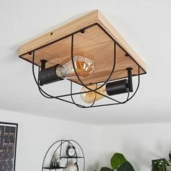 Hofstein Hodne Deckenleuchte Schwarz, Naturfarben, 2-flammig -Bürolampen Verkäufe hodne deckenleuchte h3441688 11