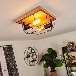 Hofstein Hodne Deckenleuchte Schwarz, Naturfarben, 2-flammig -Bürolampen Verkäufe hodne deckenleuchte h3441688 8