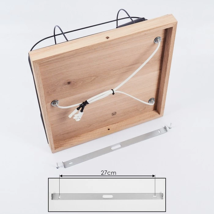 Hofstein Hodne Deckenleuchte Schwarz, Naturfarben, 3-flammig 4 Hofstein Hodne Deckenleuchte Schwarz, Naturfarben, 3-flammig – Bild 4