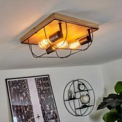 Hofstein Hodne Deckenleuchte Schwarz, Naturfarben, 3-flammig 15 Hofstein Hodne Deckenleuchte Schwarz, Naturfarben, 3-flammig -Bürolampen Verkäufe hodne deckenleuchte h3441695 5