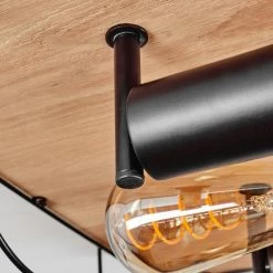 Hofstein Hodne Deckenleuchte Schwarz, Naturfarben, 4-flammig -Bürolampen Verkäufe hodne deckenleuchte h3441701 5