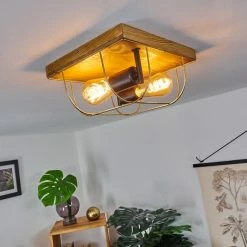 Hofstein Hodne Deckenleuchte Schwarz, Naturfarben, 2-flammig -Bürolampen Verkäufe hodne deckenleuchte h3441794 8