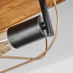 Hofstein Hodne Deckenleuchte Schwarz, Naturfarben, 3-flammig -Bürolampen Verkäufe hodne deckenleuchte h3441800 4