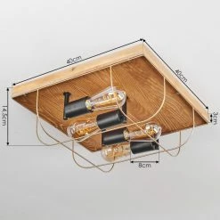 Hofstein Hodne Deckenleuchte Schwarz, Naturfarben, 4-flammig 13 Hofstein Hodne Deckenleuchte Schwarz, Naturfarben, 4-flammig -Bürolampen Verkäufe hodne deckenleuchte h3441817 3