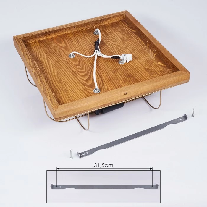 Hofstein Hodne Deckenleuchte Schwarz, Naturfarben, 4-flammig 5 Hofstein Hodne Deckenleuchte Schwarz, Naturfarben, 4-flammig – Bild 5