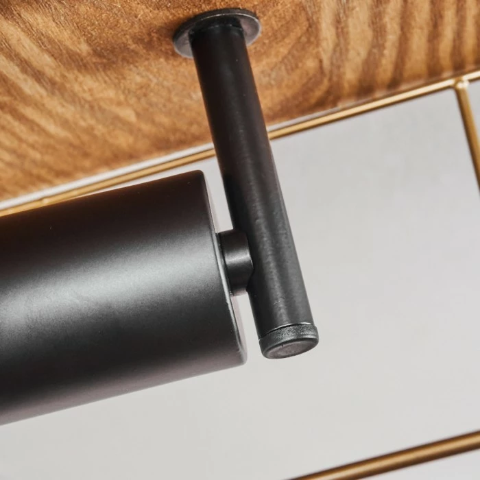 Hofstein Hodne Deckenleuchte Schwarz, Naturfarben, 4-flammig 6 Hofstein Hodne Deckenleuchte Schwarz, Naturfarben, 4-flammig – Bild 6