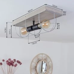 Hofstein Hodne Deckenleuchte Schwarz, Grau, Naturfarben, 2-flammig 15 Hofstein Hodne Deckenleuchte Schwarz, Grau, Naturfarben, 2-flammig -Bürolampen Verkäufe hodne deckenleuchte h3441954 3