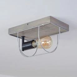 Hofstein Hodne Deckenleuchte Schwarz, Grau, Naturfarben, 1-flammig -Bürolampen Verkäufe hodne deckenleuchte h3441992 7
