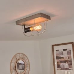 Hofstein Hodne Deckenleuchte Schwarz, Grau, Naturfarben, 1-flammig -Bürolampen Verkäufe hodne deckenleuchte h3441992 8