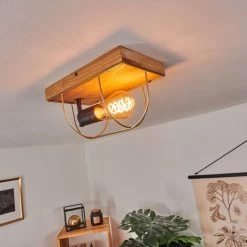 Hofstein Hodne Deckenleuchte Schwarz, Naturfarben, 1-flammig 22 Hofstein Hodne Deckenleuchte Schwarz, Naturfarben, 1-flammig -Bürolampen Verkäufe hodne deckenleuchte h3443019 10