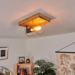 Hofstein Hodne Deckenleuchte Schwarz, Naturfarben, 1-flammig 18 Hofstein Hodne Deckenleuchte Schwarz, Naturfarben, 1-flammig -Bürolampen Verkäufe hodne deckenleuchte h3443019 6