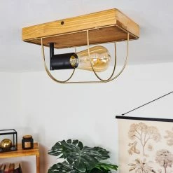 Hofstein Hodne Deckenleuchte Schwarz, Naturfarben, 1-flammig 21 Hofstein Hodne Deckenleuchte Schwarz, Naturfarben, 1-flammig -Bürolampen Verkäufe hodne deckenleuchte h3443019 9