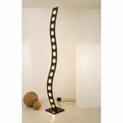 Holländer CUBO Stehleuchte Schwarz, Braun, 15-flammig