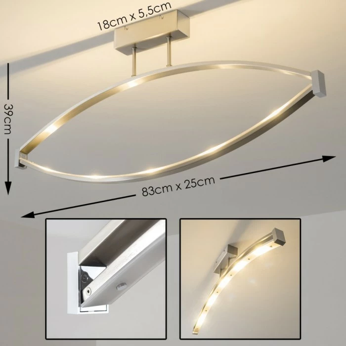 Honsel Leuchten Honsel Lucy Deckenleuchte LED Chrom, Edelstahl, 5-flammig 2 Honsel Leuchten Honsel Lucy Deckenleuchte LED Chrom, Edelstahl, 5-flammig – Bild 2
