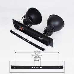 Hofstein Hora Deckenleuchte Schwarz, 2-flammig -Bürolampen Verkäufe hora deckenleuchte h3420553 4