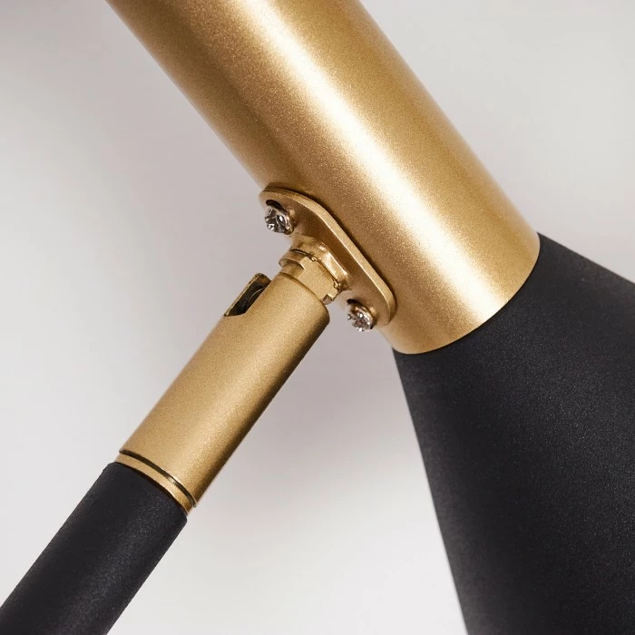 Hofstein Hybla Stehleuchte Schwarz, Gold, 1-flammig 6 Hofstein Hybla Stehleuchte Schwarz, Gold, 1-flammig – Bild 6