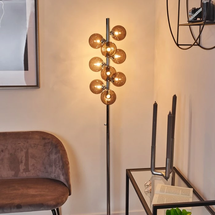 Hofstein Hyco Stehleuchte Chrom, 9-flammig 11 Hofstein Hyco Stehleuchte Chrom, 9-flammig – Bild 11