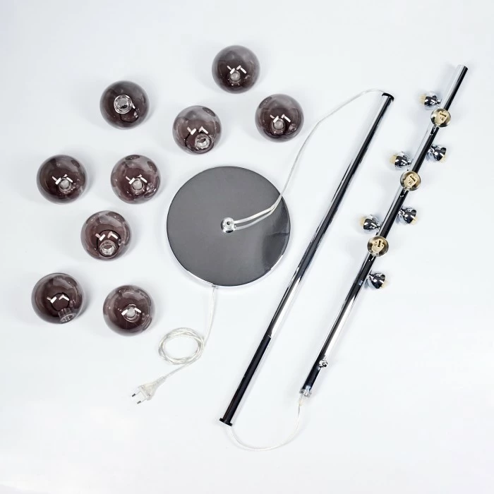 Hofstein Hyco Stehleuchte Chrom, 9-flammig 5 Hofstein Hyco Stehleuchte Chrom, 9-flammig – Bild 5