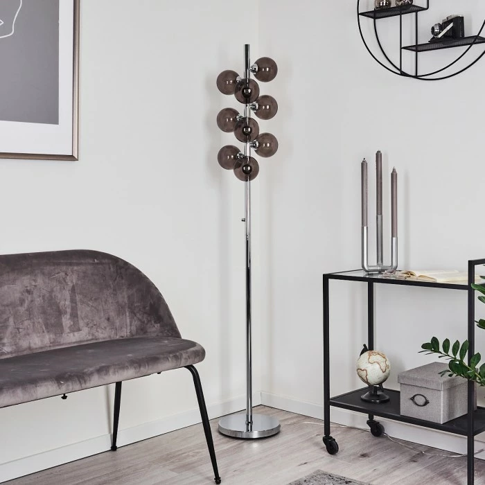 Hofstein Hyco Stehleuchte Chrom, 9-flammig 10 Hofstein Hyco Stehleuchte Chrom, 9-flammig – Bild 10
