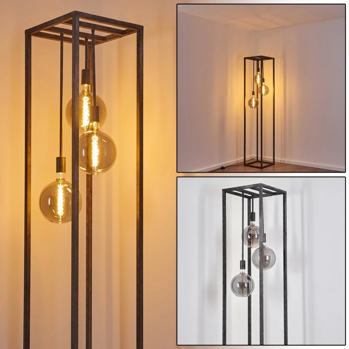 Hofstein Janskloster Stehleuchte Stahl gebürstet, 3-flammig 1 Hofstein Janskloster Stehleuchte Stahl gebürstet, 3-flammig