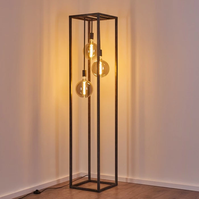 Hofstein Janskloster Stehleuchte Stahl gebürstet, 3-flammig 3 Hofstein Janskloster Stehleuchte Stahl gebürstet, 3-flammig – Bild 3