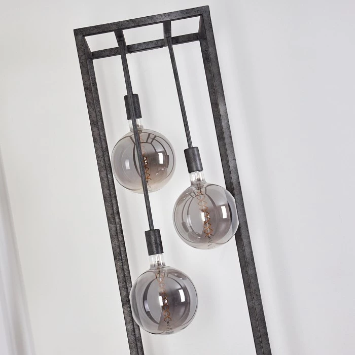 Hofstein Janskloster Stehleuchte Stahl gebürstet, 3-flammig 4 Hofstein Janskloster Stehleuchte Stahl gebürstet, 3-flammig – Bild 4