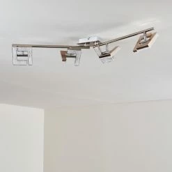 Hofstein Karis Deckenleuchte LED Nickel-Matt, 4-flammig -Bürolampen Verkäufe karis deckenleuchte h3080832 18