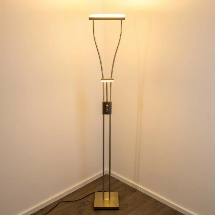 Hofstein Kimba Deckenfluter LED Nickel-Matt, 3-flammig 5 Hofstein Kimba Deckenfluter LED Nickel-Matt, 3-flammig – Bild 5