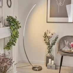 Hofstein Kimbolton Bogenlampe LED Nickel-Matt, 1-flammig -Bürolampen Verkäufe kimbolton bogenlampe h3266298 do4 10