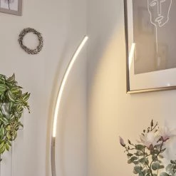 Hofstein Kimbolton Bogenlampe LED Nickel-Matt, 1-flammig -Bürolampen Verkäufe kimbolton bogenlampe h3266298 do4 8