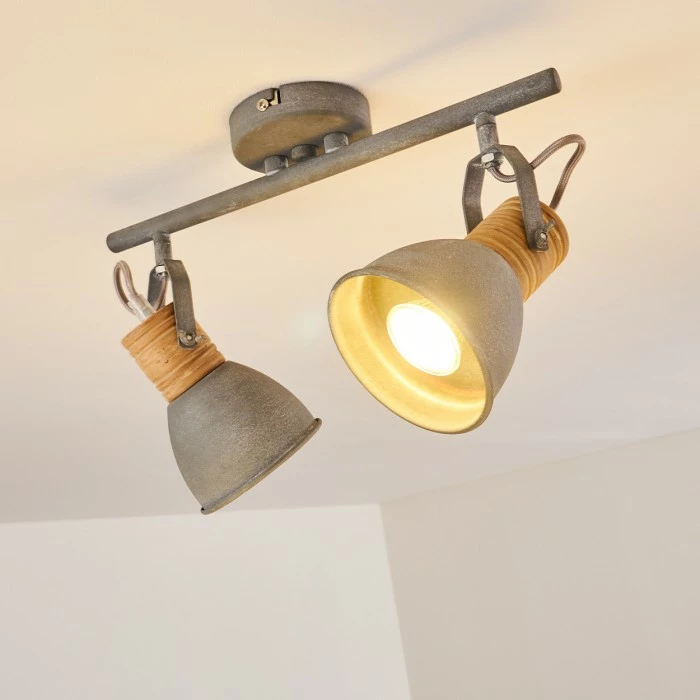 Hofstein Kinzua Deckenleuchte Grau, 2-flammig 12 Hofstein Kinzua Deckenleuchte Grau, 2-flammig – Bild 12