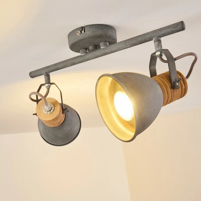 Hofstein Kinzua Deckenleuchte Grau, 2-flammig 15 Hofstein Kinzua Deckenleuchte Grau, 2-flammig – Bild 15