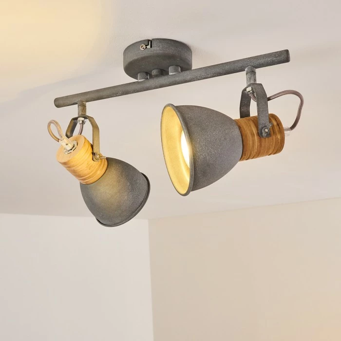 Hofstein Kinzua Deckenleuchte Grau, 2-flammig 17 Hofstein Kinzua Deckenleuchte Grau, 2-flammig – Bild 17