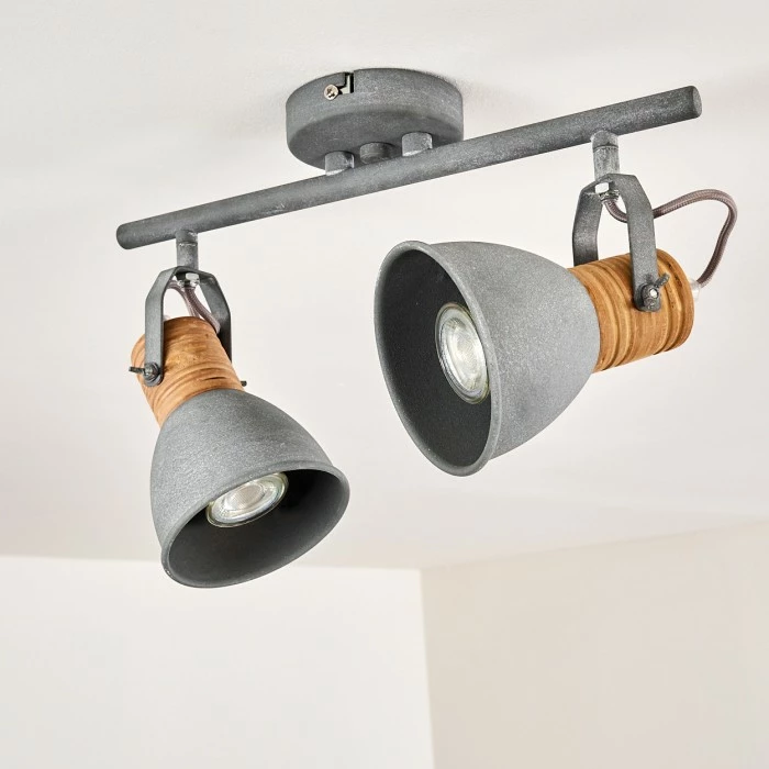 Hofstein Kinzua Deckenleuchte Grau, 2-flammig 18 Hofstein Kinzua Deckenleuchte Grau, 2-flammig – Bild 18