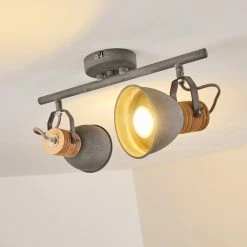 Hofstein Kinzua Deckenleuchte Grau, 2-flammig 21 Hofstein Kinzua Deckenleuchte Grau, 2-flammig -Bürolampen Verkäufe kinzua deckenleuchte h3355596 2