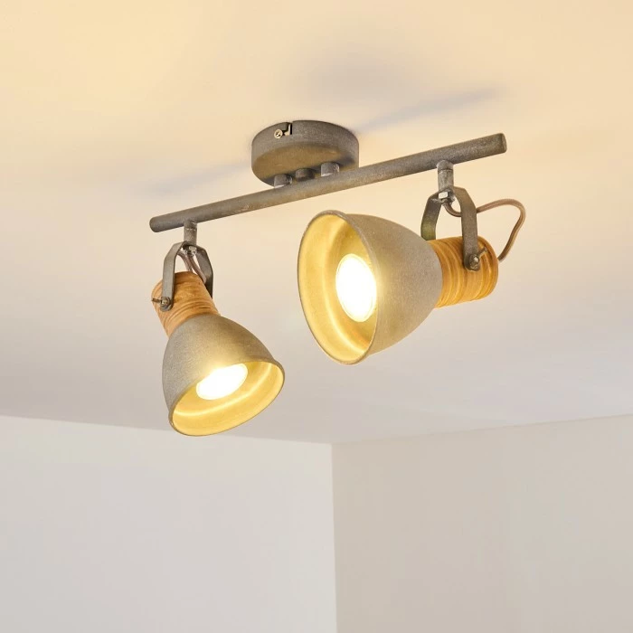 Hofstein Kinzua Deckenleuchte Grau, 2-flammig 7 Hofstein Kinzua Deckenleuchte Grau, 2-flammig – Bild 7